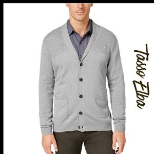 Tasso Elba 100% Cotton Shawl Collar Cardigan Sz XL